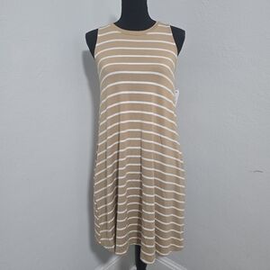 NWT Me And Tru Womens Striped Dress With Pockets Small 4-6